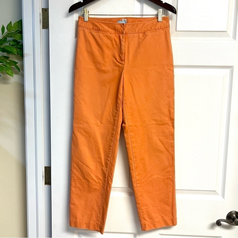J. McLaughlin Retro Coral bobo Cotton ankle pants jeans women’s size 4